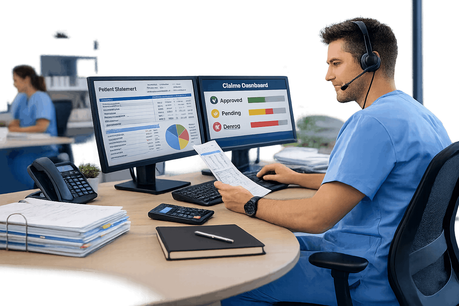 Medical billing services in USA workflow at a healthcare practice